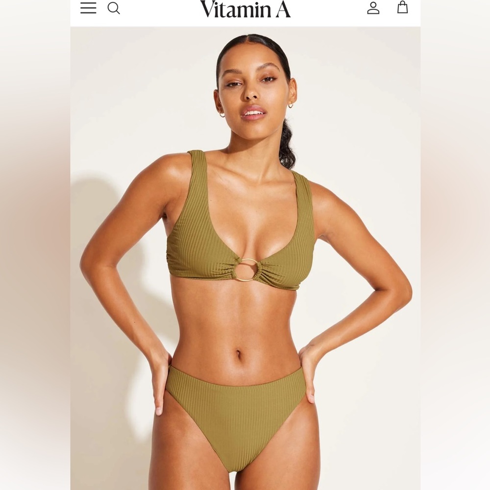 Vitamin A Brand New Bikini in Avocado EcoRib